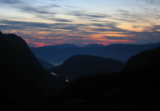 Natt over Langedalen og Gloppefjorden