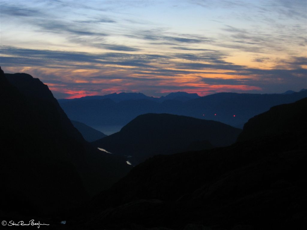 Natt over Langedalen og Gloppefjorden