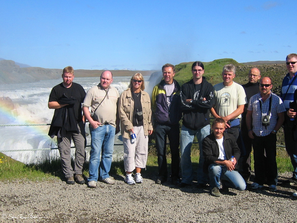 Avinet line-up in front of Gullfoss
