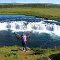 Pål in front of minor waterfalls