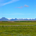 Mountain range and glacier norh of Gullfoss
