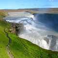Gullfoss as seen from the top of the platou