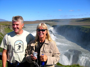 Ivar and Ellen in front of Gullfoss