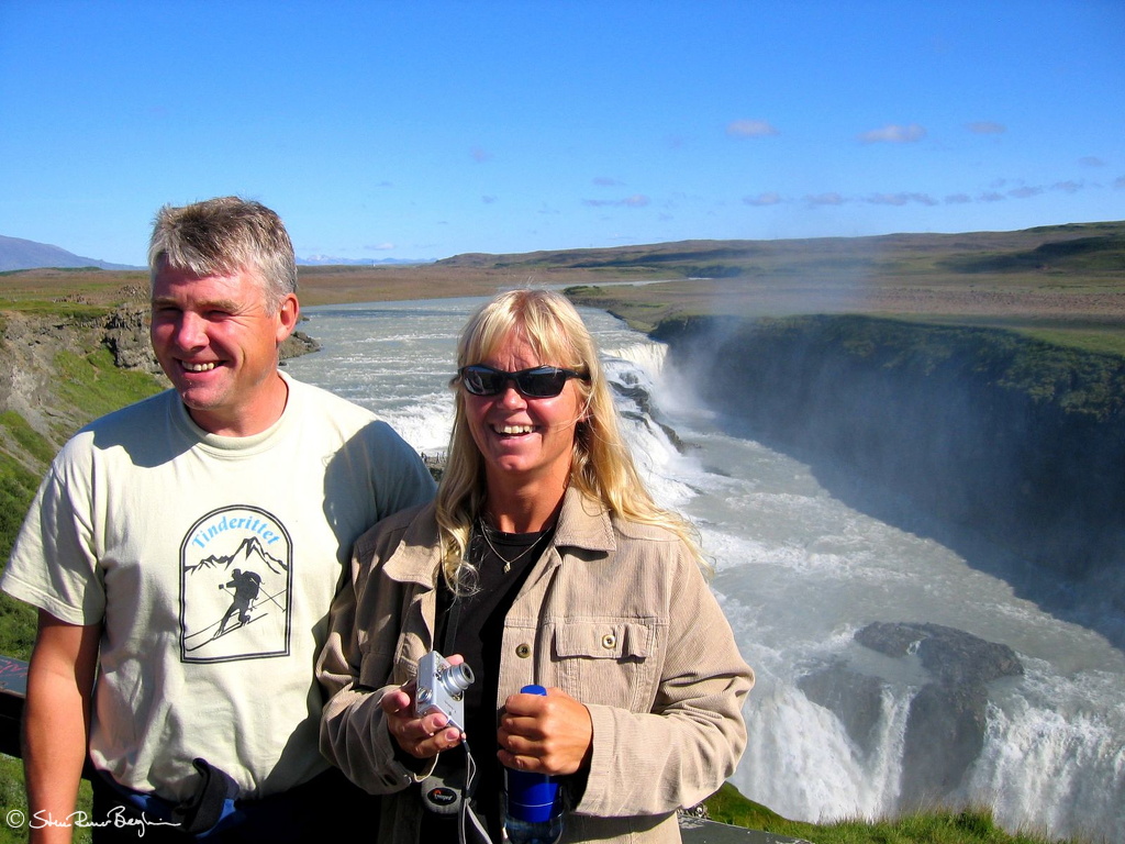 Ivar and Ellen in front of Gullfoss