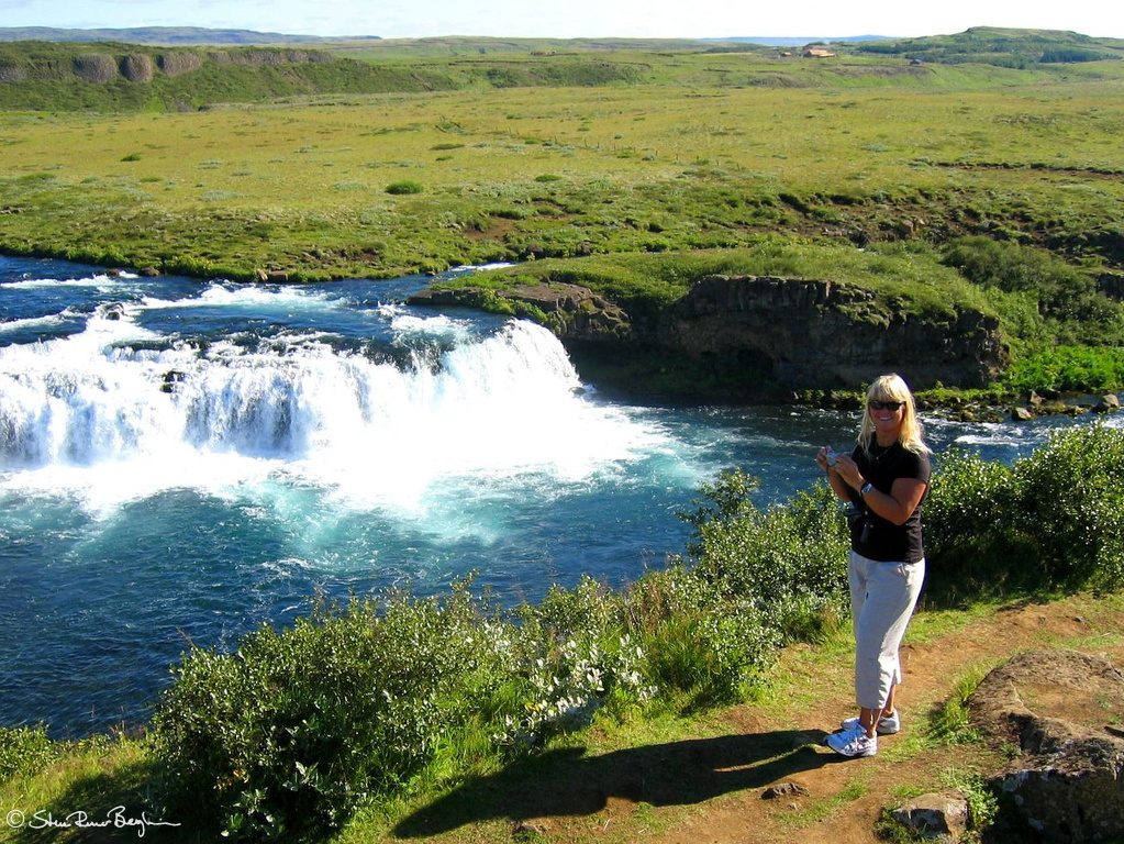 Ellen by minor waterfall