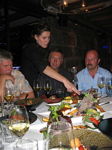 Avinet being served a small starter