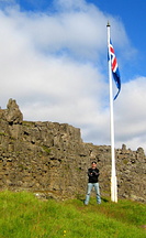 Sture on the Law Rock at Þingvellir