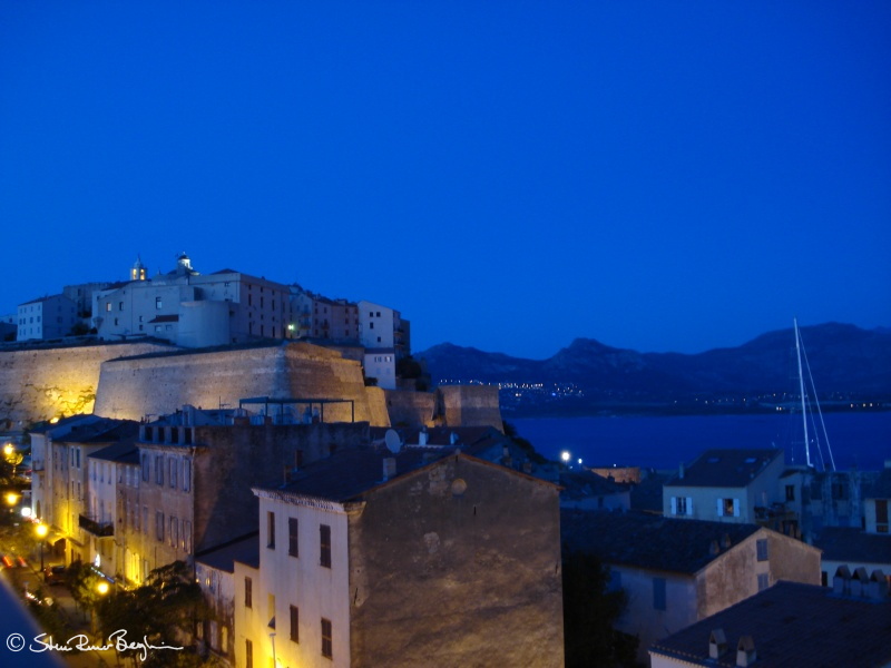 The Calvi Citadel at night