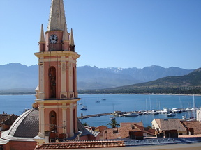 The church in Calvi as seen from the appartment balcony
