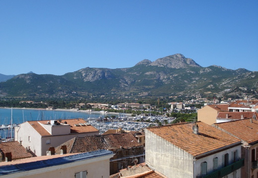 Calvi beach as seen from the appartment balcony
