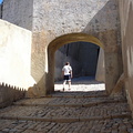 Øyvind ascending the stairs to the citadel
