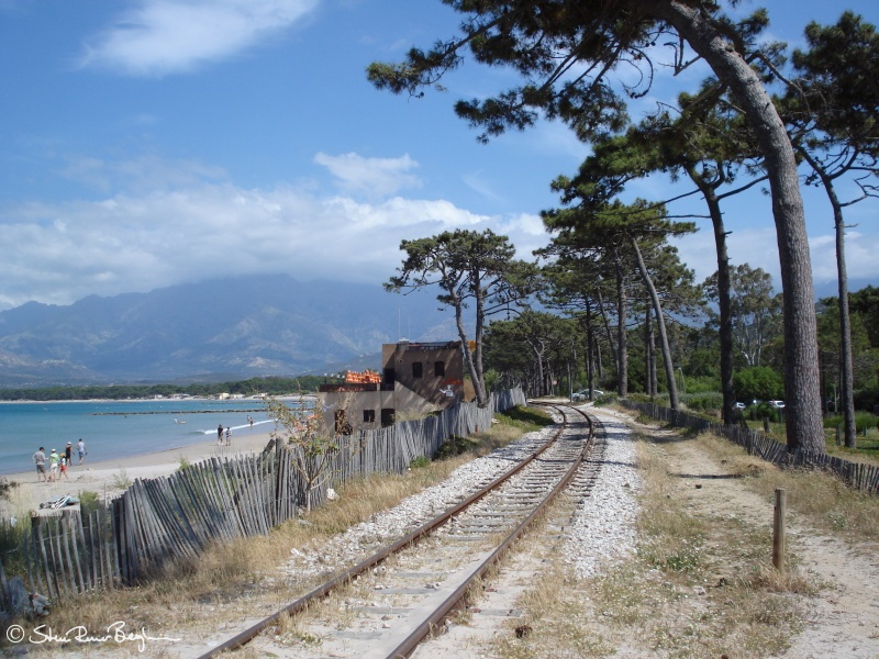 The tracks of the tramways de Balagne