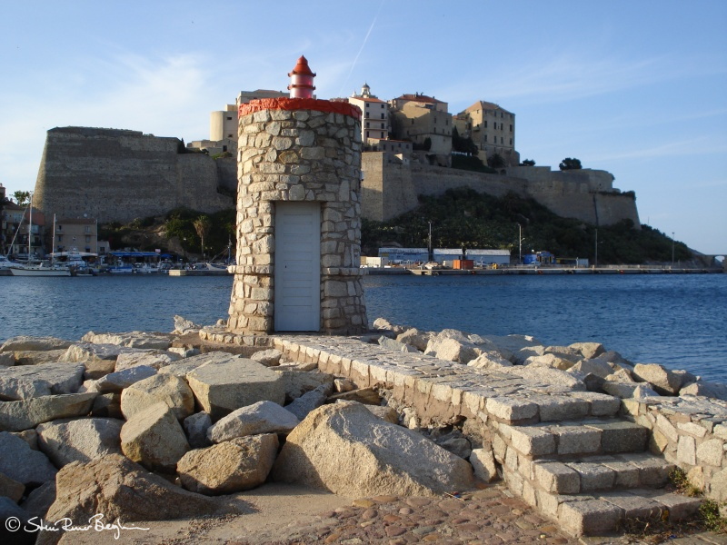 The lantern at the entry to Calvi port
