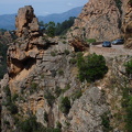 Hazardous road near Los Calanques on Corsica