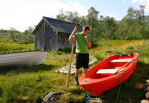 Den båten Ove og eg hadde sist vi leigde båt i Gjengedalen