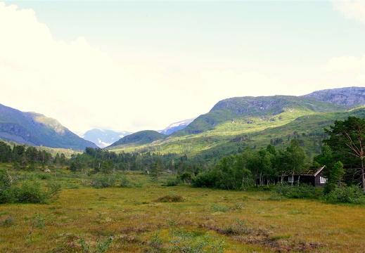 Hytta ved inste enden av Gjengedalsvatnet