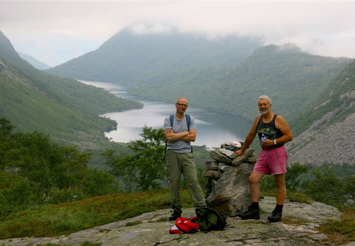 Anders og Rune ved varden på Stosvodene