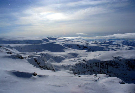 Utsikt mot Storskrefjellet og Blåfjellet