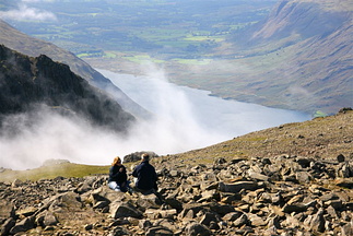 Utsyn mot Wasdale frå Scafell Pike