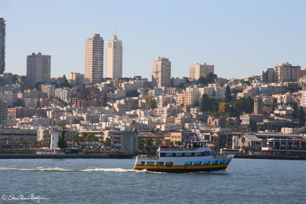 Bay cruiser at San Francisco ocean front
