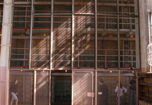 Prison library, fascinatingly enough without books