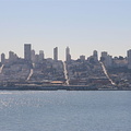 San Francisco streets seen from Alcatraz