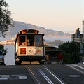 Cable cars on Hyde Street hill top