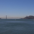 Golden Gate bridge seen from Alcatraz