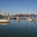 Small-boat harbour near Golden Gate bridge