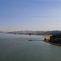 San Francisco seen from south end of Golden Gate bridge