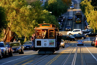Cable car on Hyde Street