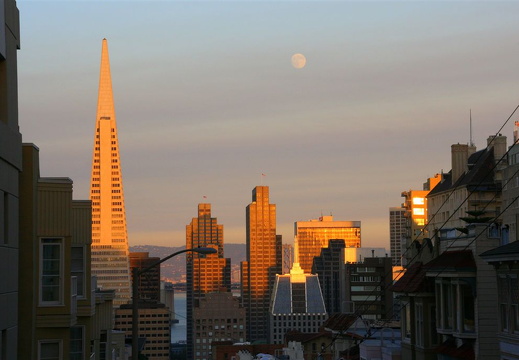 Moon over San Francisco