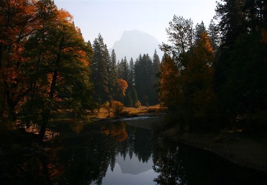 Half Dome reflection in Merced river