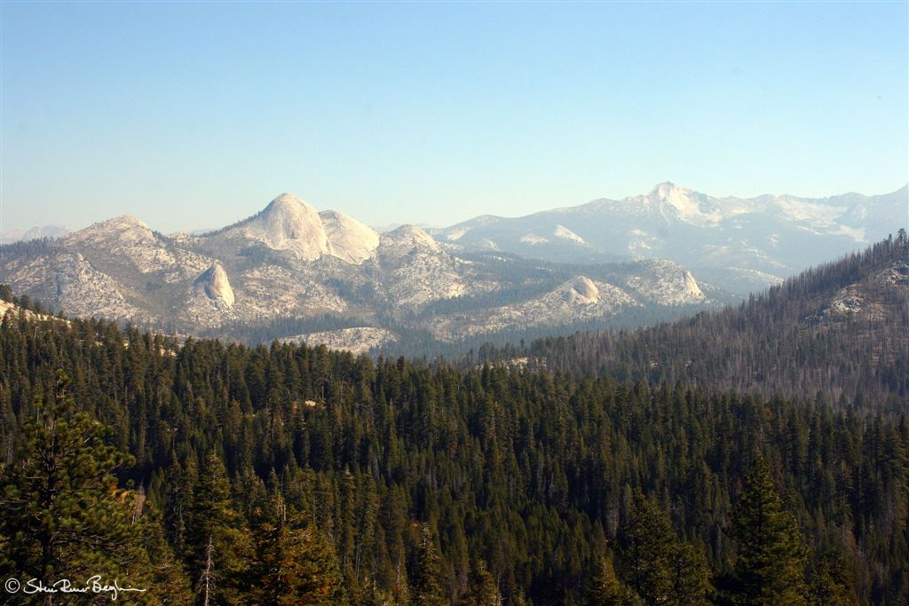 View of High Sierra seen from Glacier Point road