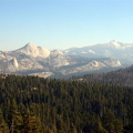View of High Sierra seen from Glacier Point road