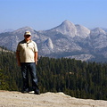 Idar on Glacier Point road with High Sierra mountains in the background 