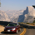 Idar driving on the road from Glacier Point