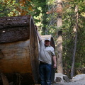 Idar by giant log in Mariposa Grove