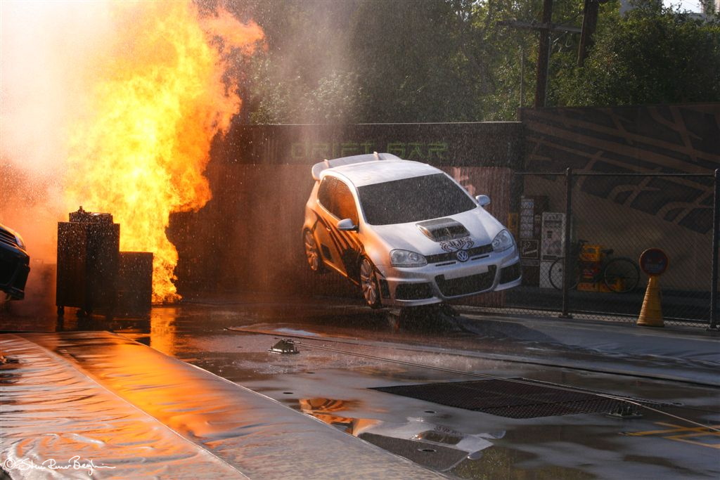 Fast and Furious car explosion set, Universal Studios