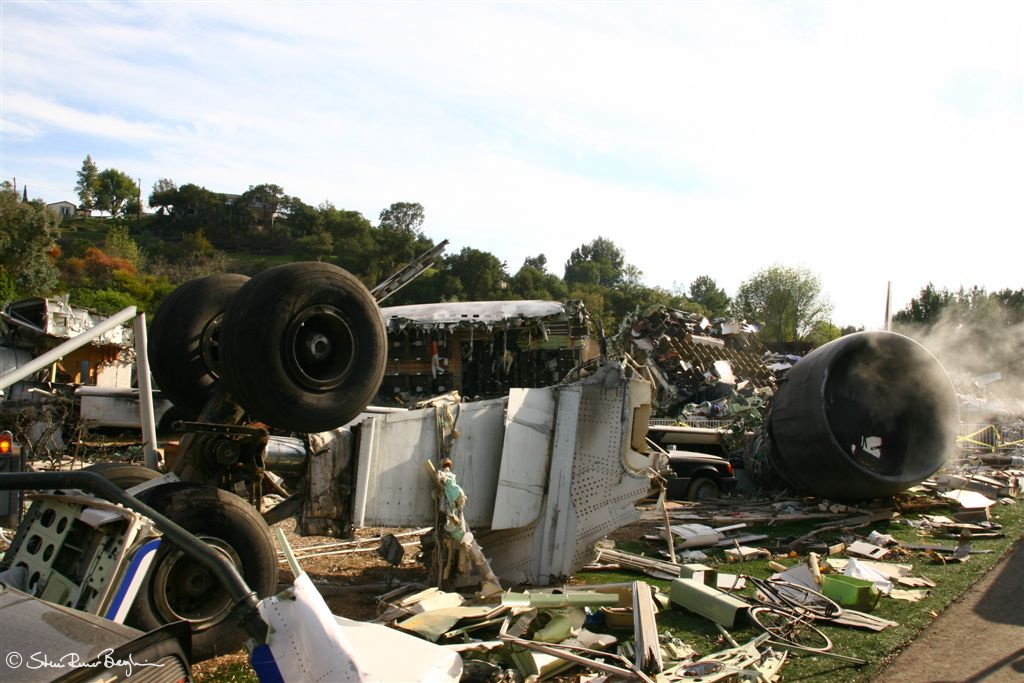 Plane crash set from War of the Worlds, Universal Studios