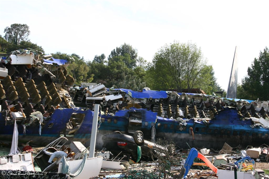 Plane crash set from War of the Worlds, Universal Studios