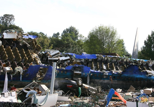 Plane crash set from War of the Worlds, Universal Studios