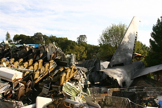 Plane crash set from War of the Worlds, Universal Studios