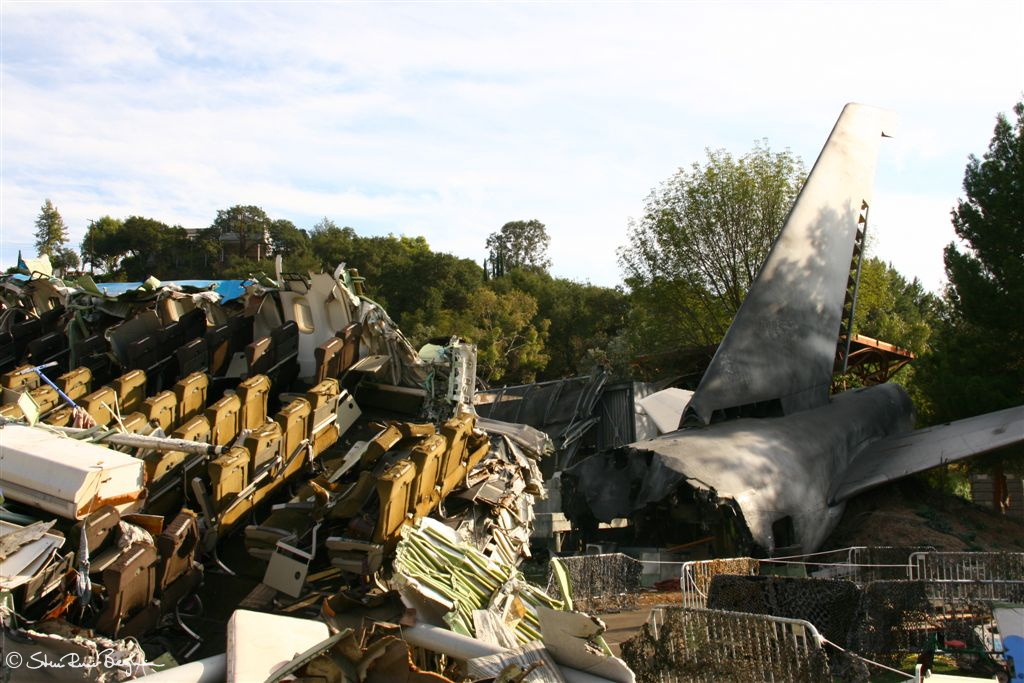 Plane crash set from War of the Worlds, Universal Studios