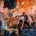 Idar taking Terminator's motorcycle for a spin