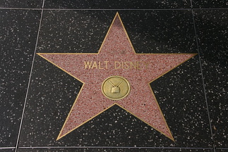 Walt Disney's star on Hollywood Walk of Fame
