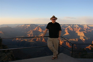 Runar by Grand Canyon at sunset