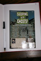 Back of Sleeping with Ghosts