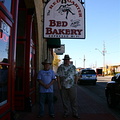 Misfit Cowboy and Columbian drug-dealer outside The Red Garter B&B, Williams