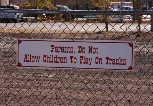 Parents do not Allow Children to Play on Tracks